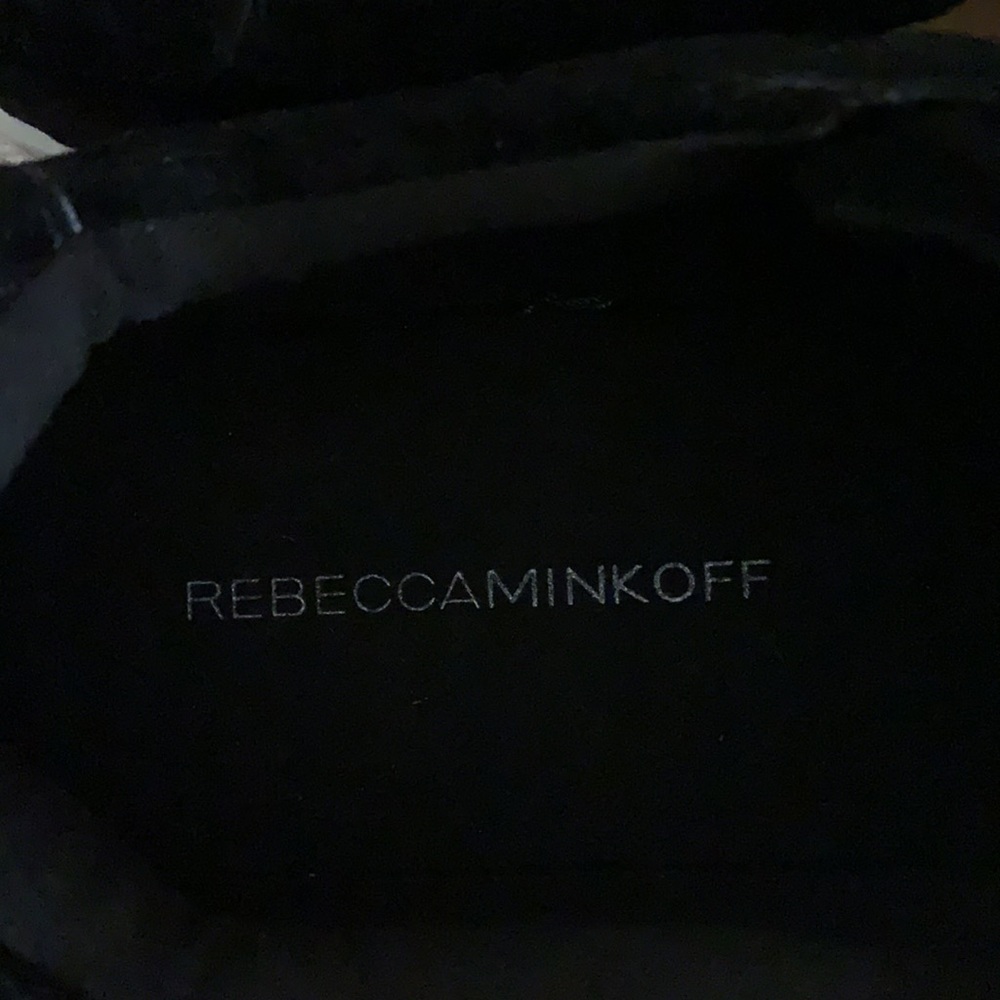 Rebecca Minkoff Velvet Jacquard Sneaker Shoe | Womens Size 7.5 | Black - Picture 6 of 9